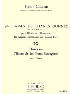 Cover 380 basses et chants donnés vol.10a Chants sur l'ensemble des notes etrangčres textes
