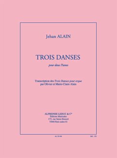Cover 3 danses pour 2 pianos 2 partitions