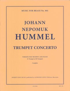 Cover Concerto for trumpet and orchestra for trumpet and piano