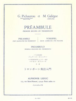 Cover PREAMBULE PREMIER RECUEIL DU TROMBONISTE POUR TROMBONE SEULE