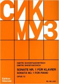 Dimitri Shostakovich, Sonate No. 1 Op.12 Klavier Buch Dimitri Shostakovich, Sonate No. 1 Op.12 Klavier Buch