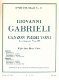 GABRIELI/KING CANZON PRIMI TONI BRASS OCTET/SCORE AND PARTS(PTION/PTIES)MFB091