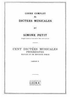 Cover PETIT S. COURS COMPL.DICTEES MUSICALES VOL.2:100 DICTEES 1 VX FACILES ET MOYENNE FORCE