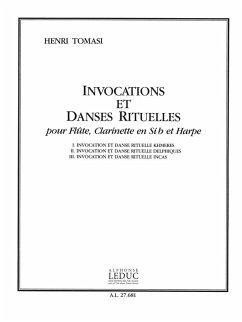 Invocations et danses rituelles for flute, clarinet and harp score and parts