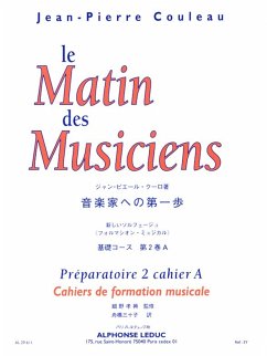 Cover COULEAU MATIN DES MUSICIENS CAHIER DE FORMATION MUSICALE PREP.2 A (VERS.JAPON)