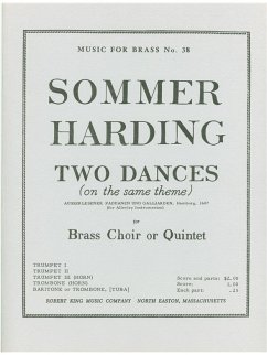 Cover SOMMER/HARDING/KING 2 DANCES ON THE SAME THEME BRASS QUINTETT/SCORE AND PARTS(PTION/PTIES)MFB038
