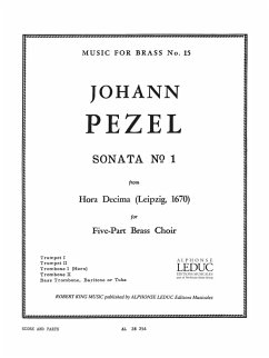 Cover PEZEL/KING SONATA N01(HORA DECIMA) BRASS QUINTET/SCOE AND PARTS(PTION/PTIES)MFB015