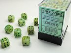 Marble 12mm d6 Green/dark green Dice Block (36 dice)