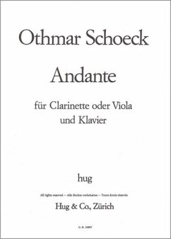 Cover Andante für Klarinette (Viola) und Klavier