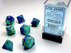 GeminiŽ Polyhedral Blue-Teal/gold 7-Die Set