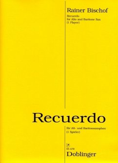Cover Recuerdo für Altsaxophon und Baritonsaxophon (1 Spieler)