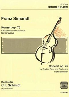 Cover Konzert op.75 für Kontrabass und Orchester für Kontrabass und Klavier