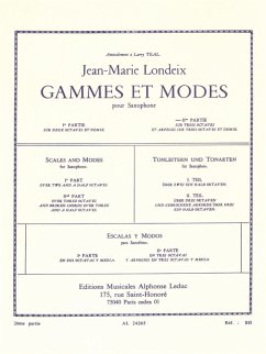 Gammes et modes vol.2 pour saxophone (sur 3 octaves) et arpegges sur 3 octaves et demie