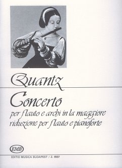 Cover Młller_Johann Joachim Quantz Concerto In La Maggiore Per Flauto E Archi Flöte und Klavier