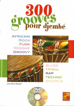 Cover Manu Maugain, Maugain 300 Grooves Djembe Djembe Buch + DVD