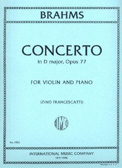 Cover Concerto D major op.77 for violin and piano