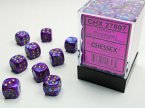 LustrousŽ 12mm d6 Purple/gold Dice Block (36 dice)