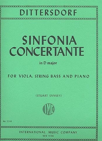 Sinfonia concertante D major for viola, stringbass and piano parts Sinfonia concertante D major for viola, stringbass and piano parts