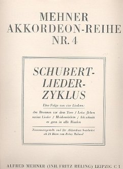 Cover Schubert-Lieder-Zyklus 4 Lieder für Akkordeon (mit Text)