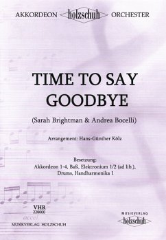 Cover Time to say goodbye für Akkordeonorchester Partitur