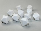 Opaque Polyhedral Bag of 10 Blank White d10
