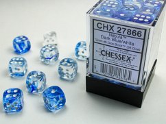 NebulaŽ 12mm d6 Dark Blue/white Dice Block (36 dice)