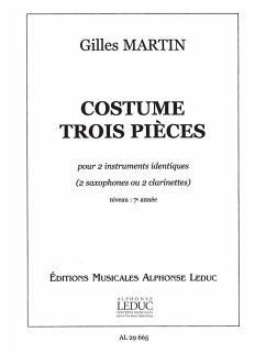 Cover MARTIN COSTUME 3 PIECES 2 SAXOPHONES OU 2 CLARINETTES IDENTIQUES
