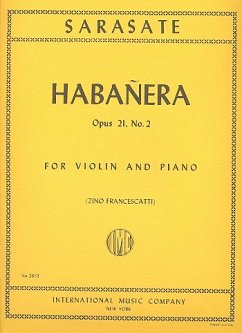 Cover Habanera op.21,2 for violin and piano