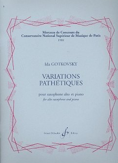 Variations pathétiques pour saxophone alto et piano