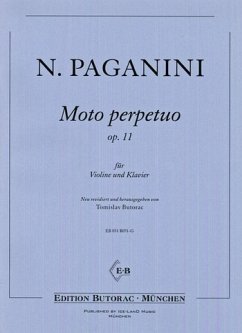 Moto perpetuo op.11 für Violine und Klavier Butorac, T., Bearb.