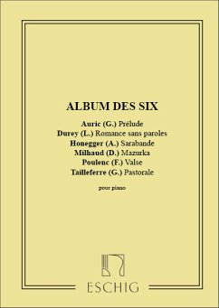 Cover ALBUM DES SIX POUR PIANO AURIC, GEORGES PRELUDE POUR PIANO
