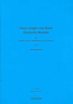 Deutsche Motette für Sopran, Tenor, Bassbariton und Orchester Klavierauszug