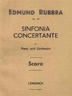 Sinfonia concertante Op.38 for piano and orchestra study score