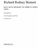 Richard Rodney Bennett, Ballad In Memory of Shirley Horn (Tenor Saxoph Tenor Saxophone Buch