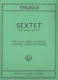 Sextet in Bb major op.6 for flute, oboe, clarinet,, bassoon, horn and piano score and parts