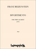 Franz Reizenstein Divertimento for String Quartet Streichquartett (Stimmen-Set)