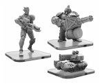 G-Tank, C-Type Shinobi, and Ape Gunner  Monsterpocalypse Protectors Alternate Elite Units (metal)