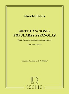 Cover 7 chansons populaires espagnoles edition pour voix elevees et piano (sp/fr)