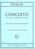 Concerto b minor op.3 no.10 for 4 violins and piano parts