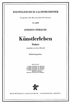 Strauß, Johann (Sohn) Künstlerleben Akkordeonorchester Partitur