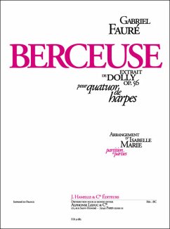 Berceuse op.56 pour quatuor de harpes partition et parties