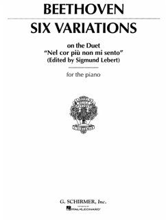 Cover Ludwig van Beethoven, Six Variations On 'Nel Cor Piu Non Mi Sento' Klavier Buch