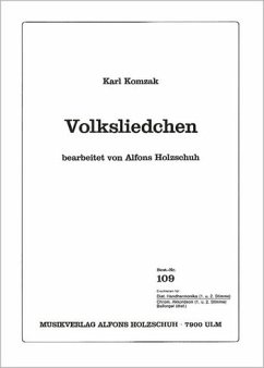 Cover Komzak, Karl Volksliedchen Diatonische Handharmonika