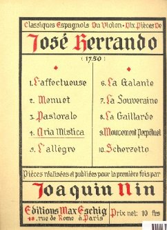 Cover Aria mistica pour violon et piano