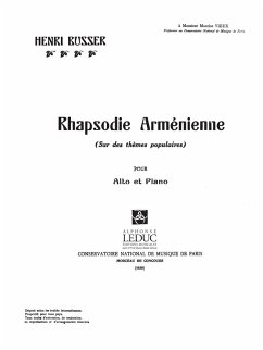 Cover BUSSER RHAPSODIE ARMENIENNE ALTO ET PIANO