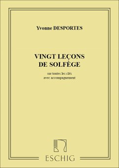 Cover Desportes 20 Lecons Solf. Avec Piano Music Education