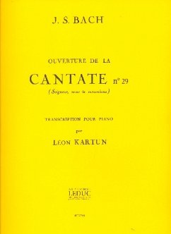 Cover Ouverture de la cantate no.29 BWV29 pour piano