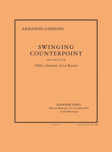 Swinging Counterpoint pour flűte, clarinette, cor et basson partition et parties
