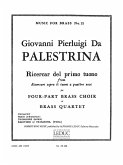 Ricercar del primo tuono for 4-part brass choir (Trp, Hrn/Trp, Pos/Hrn, Bar/Pos/Tb) score and parts