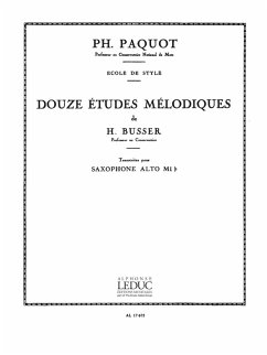 Cover 12 Etudes melodiques pour saxophone alto mi b